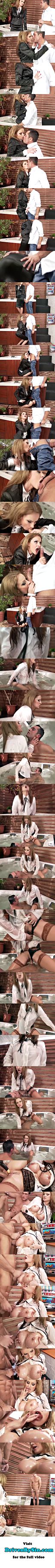 CFNM wet and messy Abbie Cat loves rough anal in jacuzzi