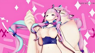 mmd r18 Cinderella VTuber project melon big tits bitch want to cum hard sex anal fuck
