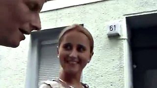 German teen picked up her first porn casting