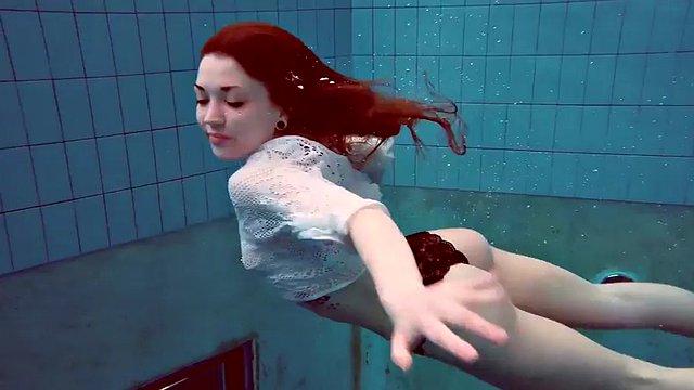 Beauty swimmer under water Alisa Bulbul