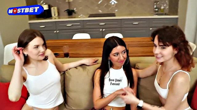 Wild Student Orgy Night: Two Classmates Pound Three Cute Babes in a Party Frenzy