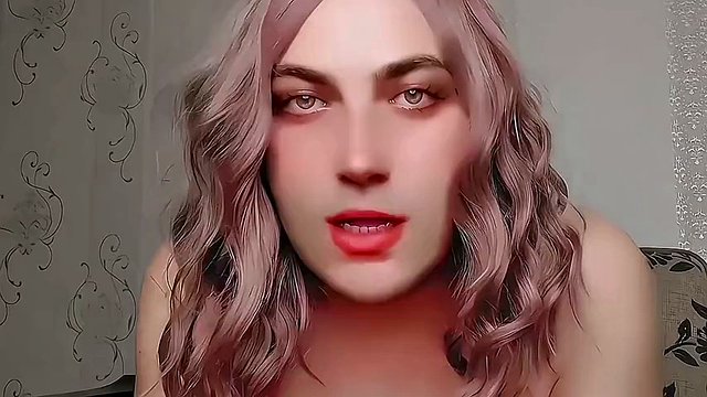 Hot Blonde BBW Shemale Big Bubble Butt Big Ass Booty Ladyboy Sissy Femboy Crossdresser Kitty