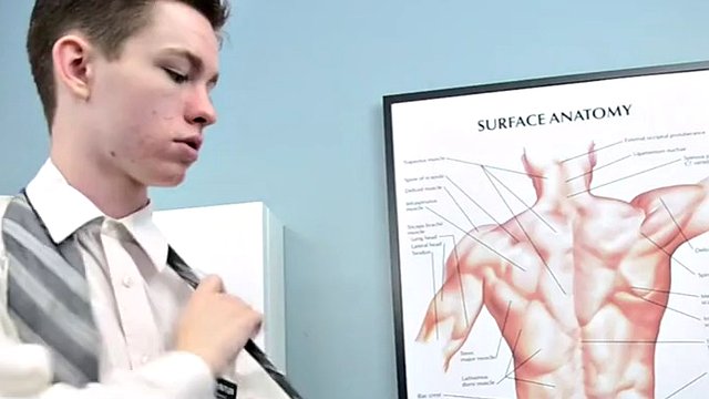 SayUncle - Young innocent shoots hot cum while perverted doctor anally fucks him with dildo