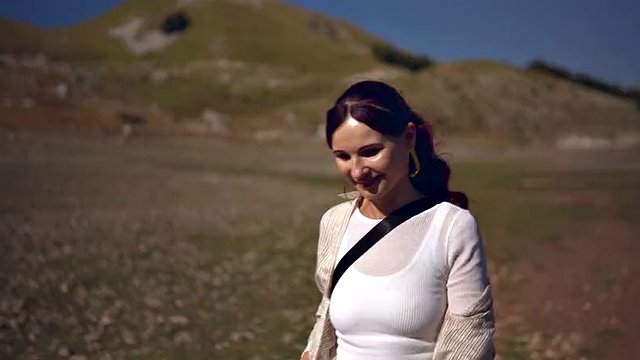 Hiking in a canyon