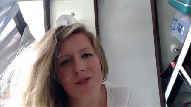 Blonde girl farts in your face