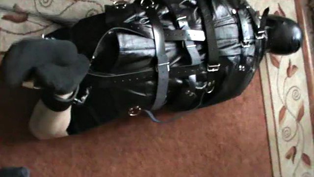 Time of spanking - moving in the straitjacket
