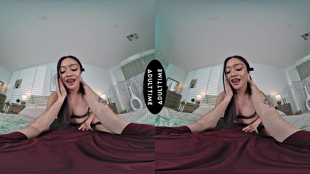 UP CLOSE VR - POV Hot Babe Jade Kimiko Struggles Taking Your MASSIVE Cock! SHAKING ORGASM CUMSHOT
