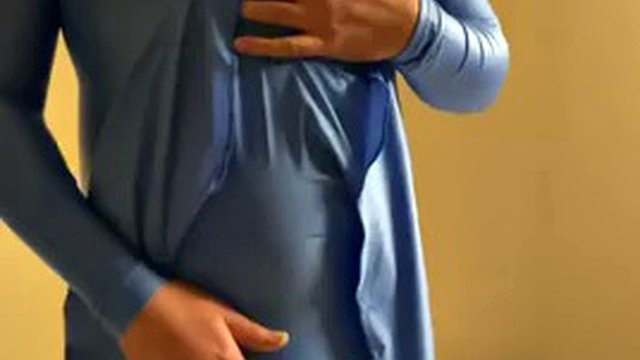 Crossdresser fills leotard with pasta sauce and piss