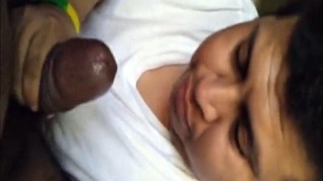Chubby Mexican sucking fat brunette