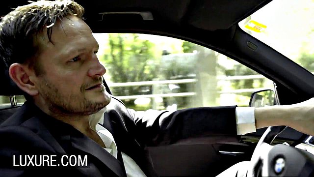 Anna Polina and Jessie Volt Ride Lucky Limo Driver in Hot Threesome