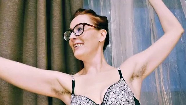 Stepaunt with Glasses and Fishnet Tights Is Flirting with You and Teasing You