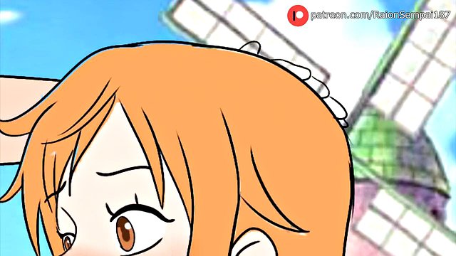 Nami von EroPurgatory verschlingt Nico Robins großen Schwanz