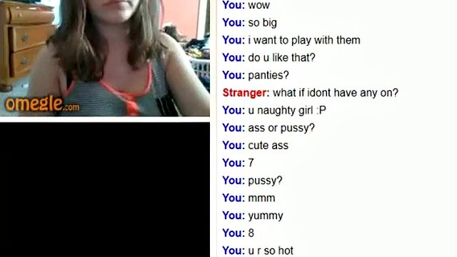 big tits omegle teen plays the game