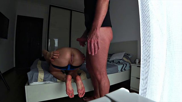 Real cheating. Wife fucks her neighbor in a family bed. My husband is not home