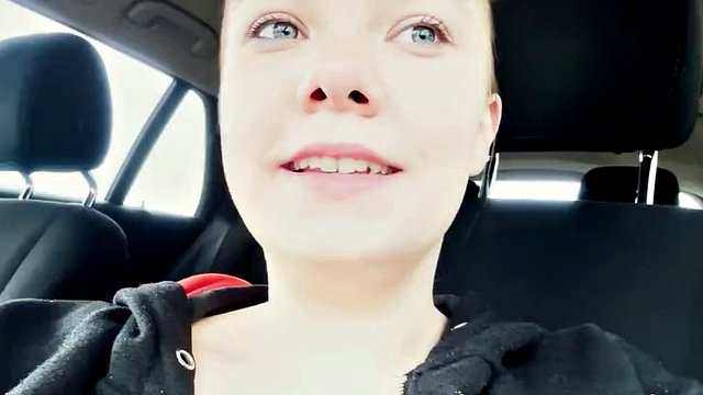 GERMAN TEEN FUCKS IN CAR! Almost caught!