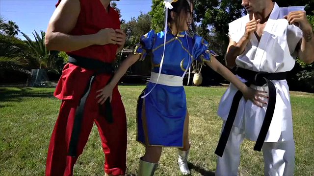 Geralt and Jaskier Fuck Chloe Amour and Gia OhMY - The Witcher Porn Cosplay Parody: Porn