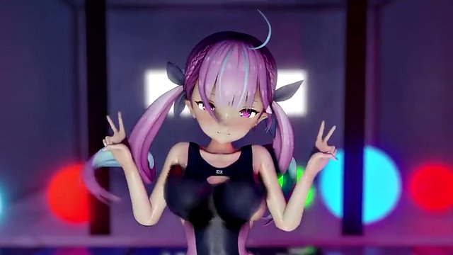Minato Aqua - Tomoare Club 4 / Dance of provocation | Virtual Youtuber MMD R-18 R18