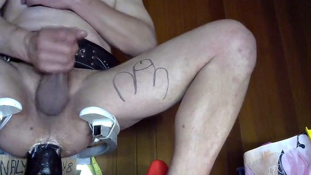 Yapay penis anal seks üzerinde web kamerası