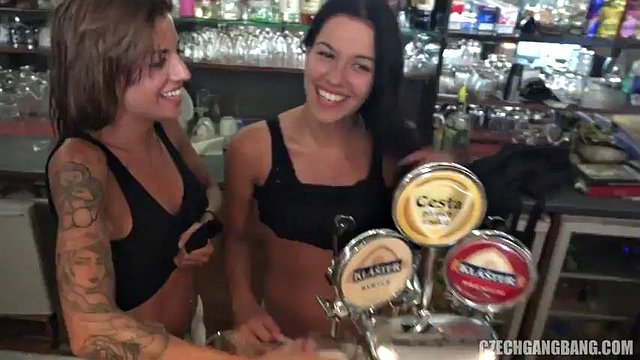 Having sex with all the customers at a Czech bar: Doggy, Missonary & Amateur Porn