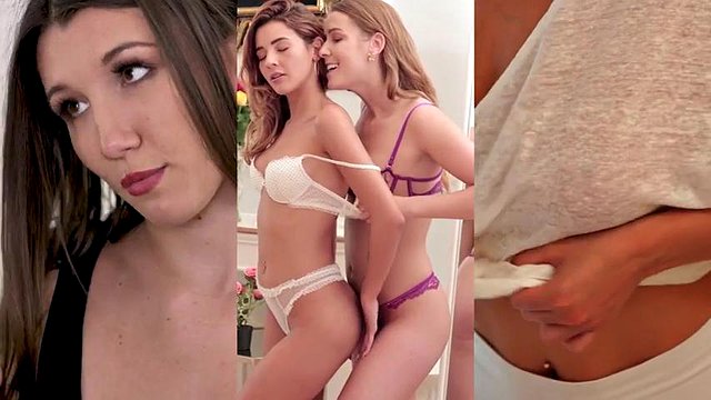 Decked in Holiday Lingerie Molly Little Gets Dicked down by Kathryn Mae & Boyfriend in 3some - S47:E26: Porn