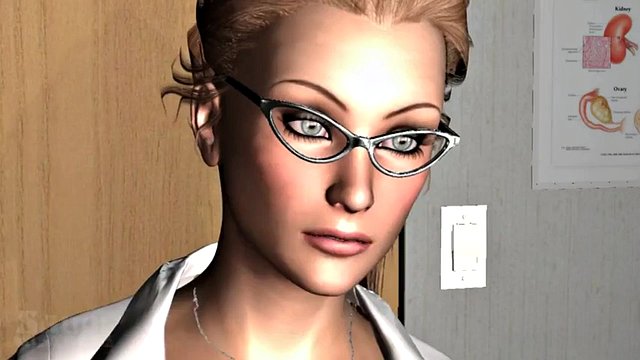 animated gloved nurse