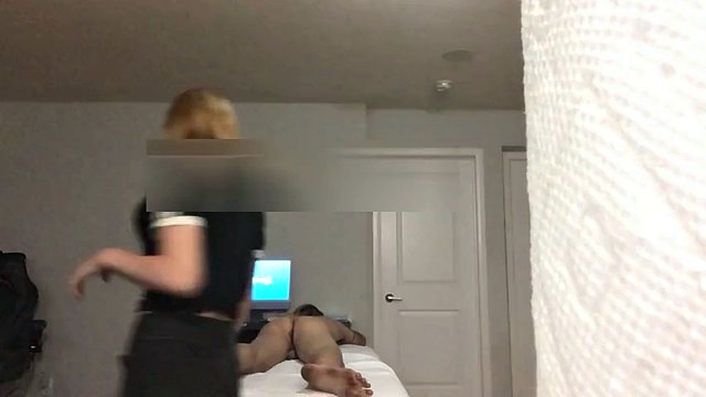 Legitimate blonde masseuse surrenders to a huge Asian cock 2nd Ap PT1