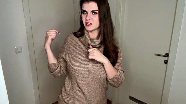 Huge Step Mother’s boobs were caught by her tired Step Son and she asked him to cum on her bra