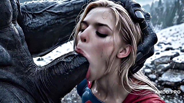Horny Long-Haired Superwoman Takes Rough Anal Pounding