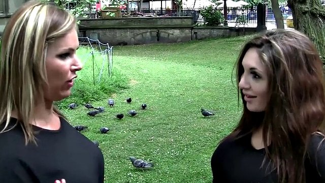 Hot threesome with a random busty stranger from the street