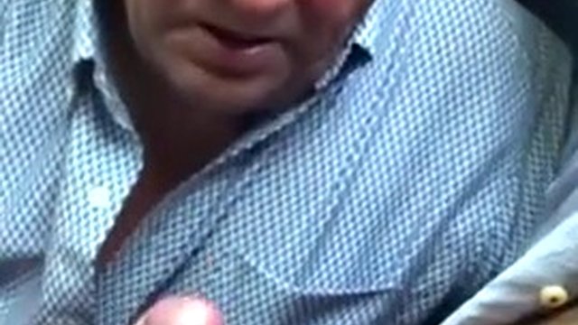 Grandpa sucking in the car
