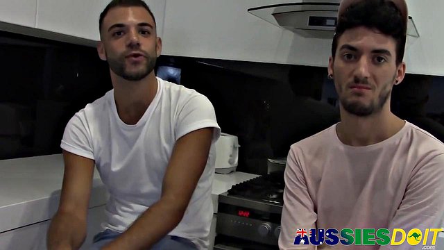 Lewis Devours Xavier's Thick Aussie Cock with Bobbing Head