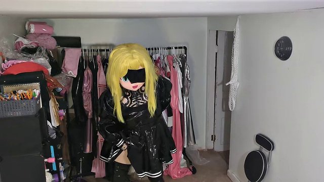 PVC Kigurumi 2B Cosplay Self Bound with Vibrator in Panties