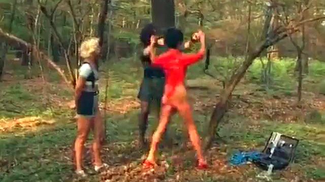 Good sissy Herrin humiliation outdoors ffm