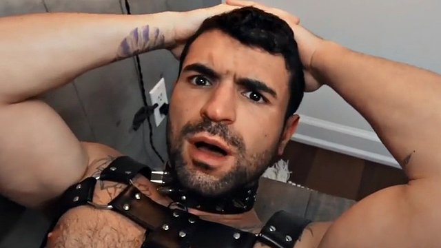 Foot fetish ass in leather straps bareback and jizzed
