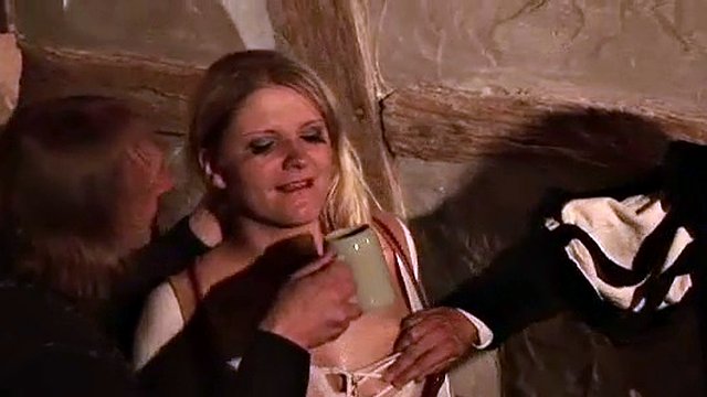 Bartender Magda endures gang bang punishment and