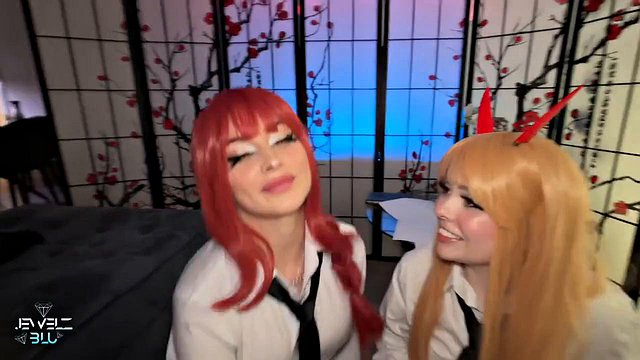 Makima's Blowjob Threesome