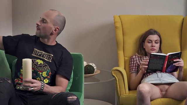 She Is Nerdy - Lana Broks - Sexy book rat azotando y follando