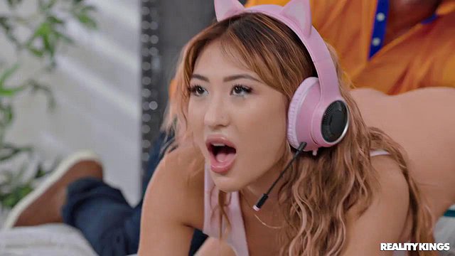 Gamer Chick Welcomes a Cheating Cock - Mina Luxx