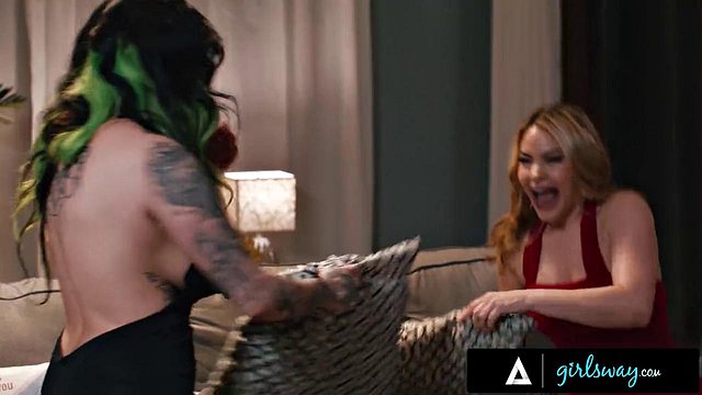 Mistress Nicole Aria Dominates Horny Xwife Karen Future Ex Wife with Risky Femdom in Close Steamy Sex