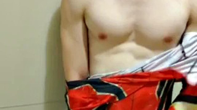 gay chinese muscle clad superman solo