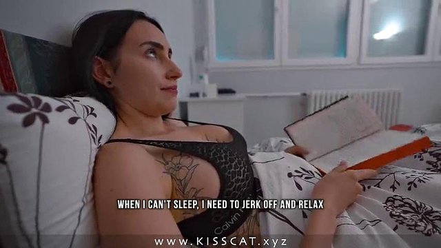Step Mom Share Bed with Handjob! Surprise - Step Son Fucks Step Mother with Creampie