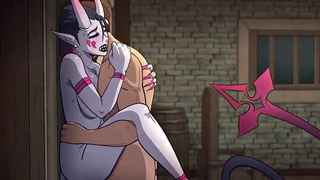 2d Animation Black Woman and Demon Woman