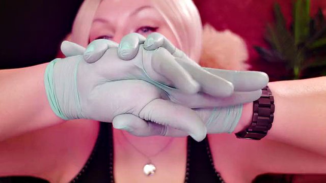 2 Layers of Fetish Nurse Medical Gloves. Arya Grander. Asmr No Nude Video
