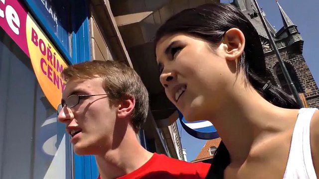 HUNT4K. Slender brunette cheats on her nerdy boyfriend to earn money for vacation