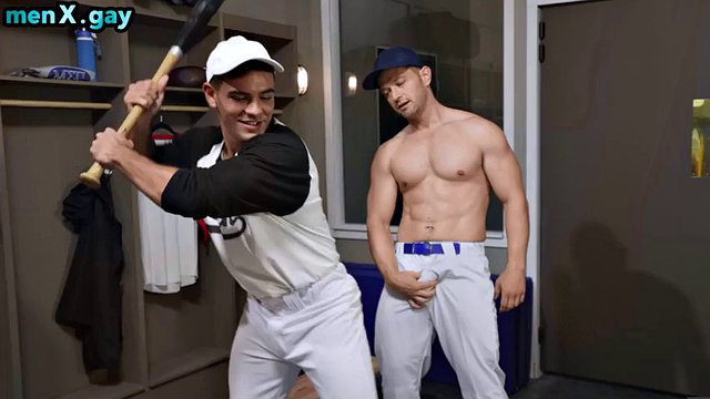 sporty jock passive fucks in locker room until cumshot