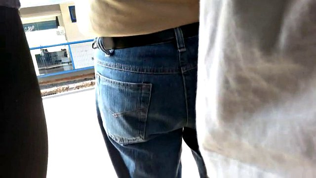 He breaks out of his cock in the middle of the bus