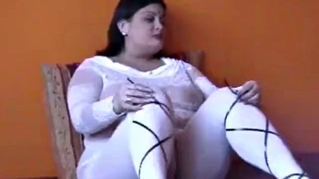 BBW in white bodysuit