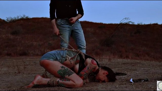 Hard domination with bondage and spanking for Rocky Emerson in the California desert