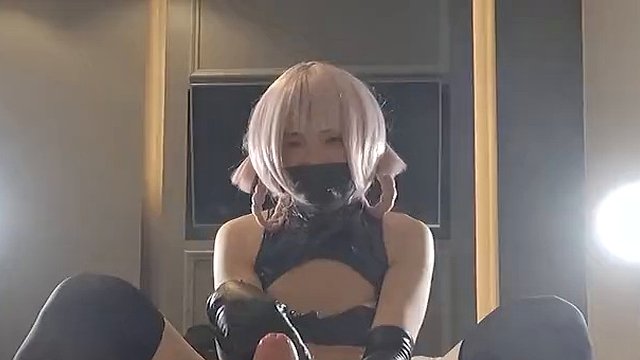 Sexy Cosplayer Footjob my cock, Creampie