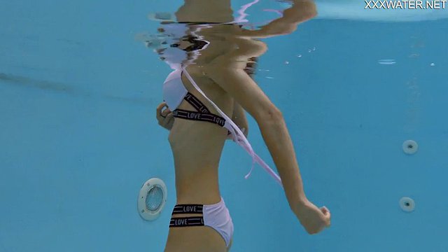 Petite Hungarian beauty Hermione Ganger in the pool
